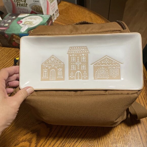 Primitives By Kathy Rectangular Gingerbread House Platter - NWT - Picture 1 of 5